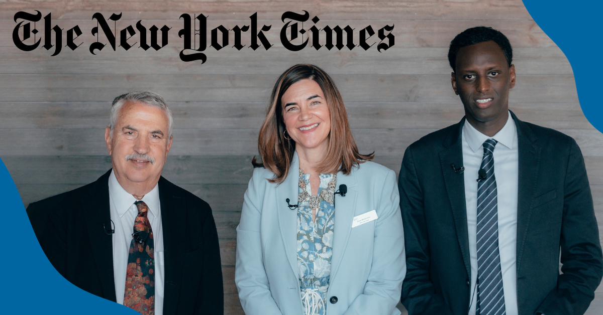 Tom Friedman featured Dana Mortenson, CEO and Co-founder in The NYT